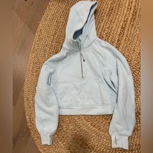 Lululemon Powder Blue Scuba Hoodie Crop